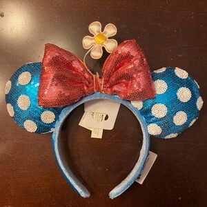 Disney Parks Polka Dot Daisy Steamboat Minnie Mouse Ears